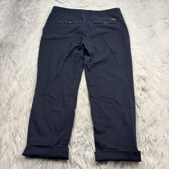 Wildfang Women's 12 Black Twill Essential Trouser Chino Cotton Preppy Minimalist - Picture 6 of 7